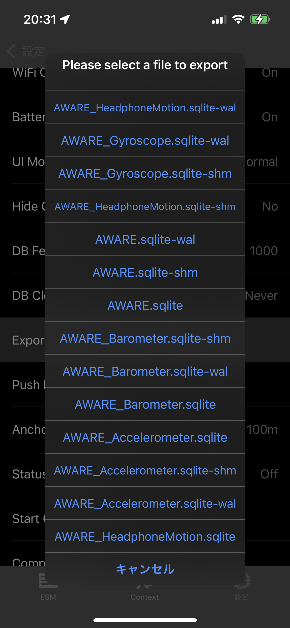 Export DB