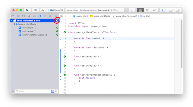 Xcode Test Navigator